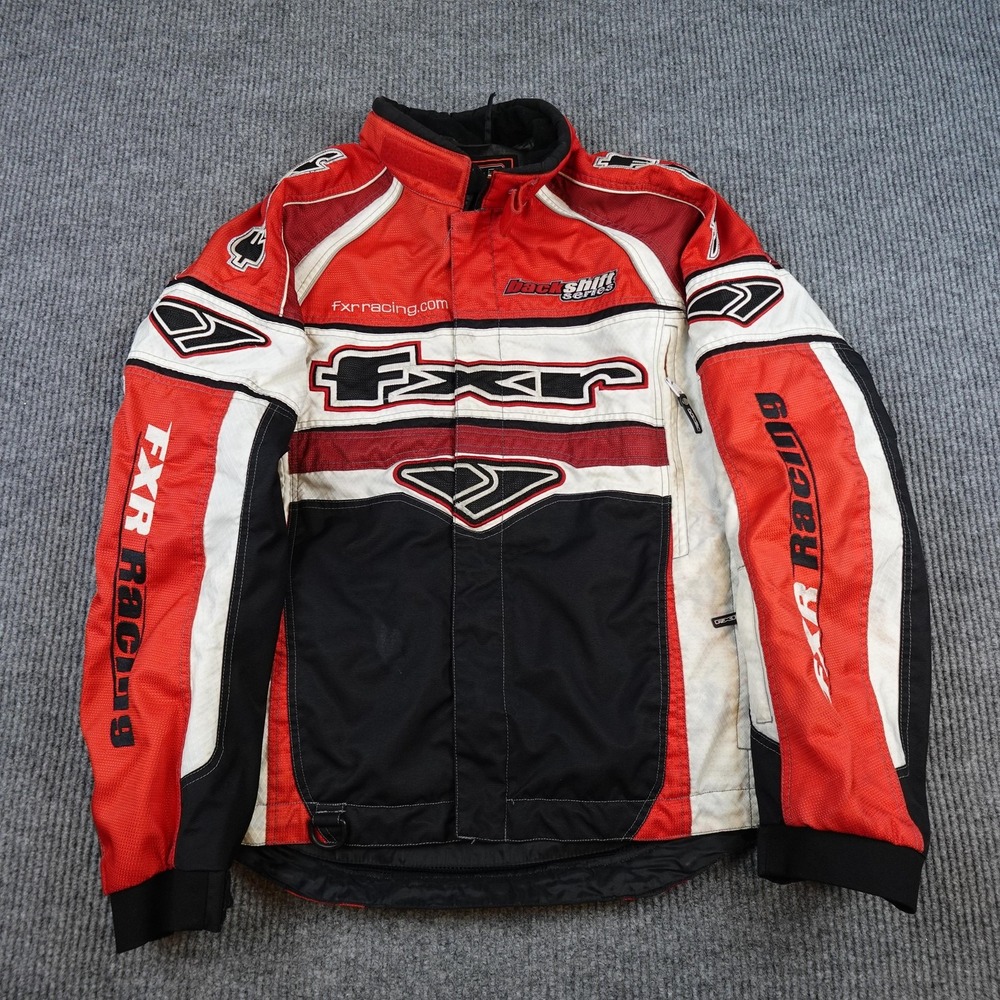 FXR Racing Backshift Attack Jacket Mens Large Red Black Motorcycle Riding